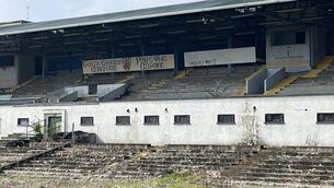 <p>NORTHERN EXPOSURE: The derelict grounds of the Casement Park stadium.. Picture date: Saturday April 12, 2025.</p>