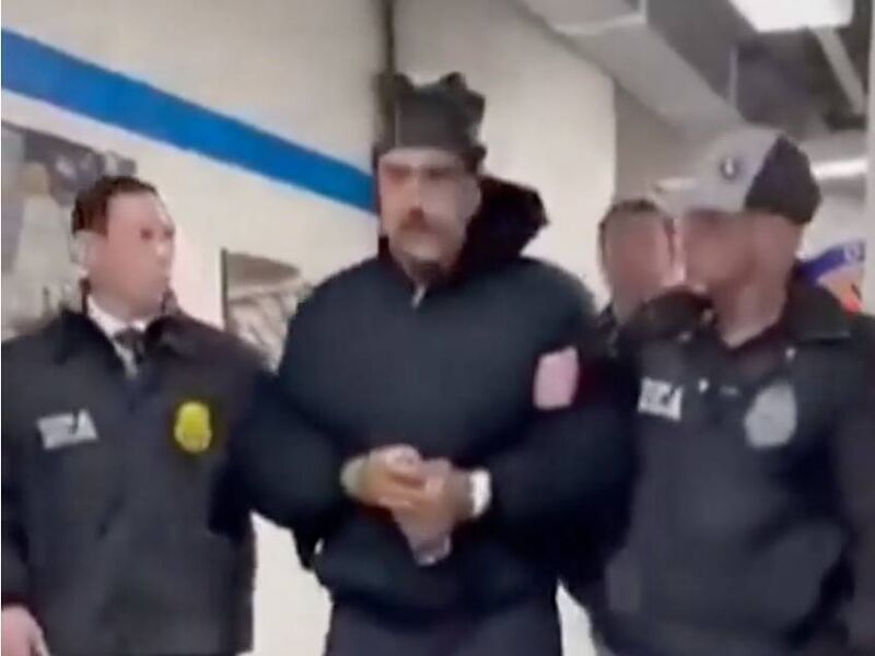 Venezuelan president Nicolas Maduro at the Drug Enforcement Administration after being detained by US forces.