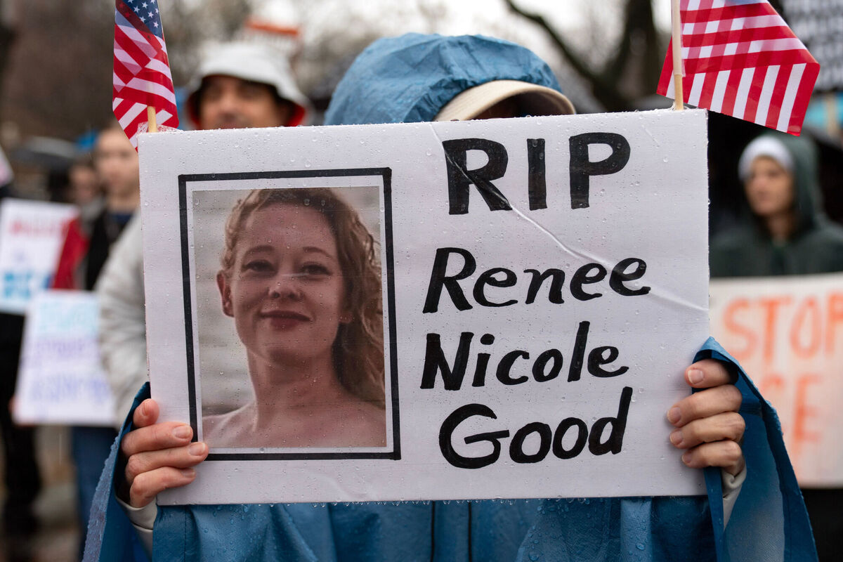 Demonstrators protest outside the White House earlier this month against the ICE agent who fatally shot Renee Good in Minneapolis. Claims that she tried to ram the ICE agent were contradicted by video footage. Photo: AP/Jose Luis Magana