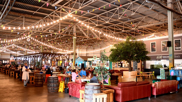 <p> 'Food hall' seating area at the Marina Market on Centre Park Road. Pic Larry Cummins</p>