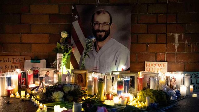 A makeshift memorial for Alex Pretti in New York (Yuki Iwamura/AP) A makeshift memorial for Alex Pretti in New York (Yuki Iwamura/AP)