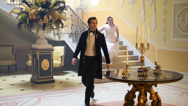 <p> The entrance hall was all about making a good first impression with a sweeping staircase, delicate plasterwork and flouncy floral pedestal displays.</p>