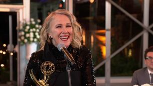 <p>Catherine O'Hara accepts the Emmy for Outstanding Lead Actress in a Comedy Series for "Schitt's Creek" in 2020. File Picture: Invision for the Television Academy/AP</p>
