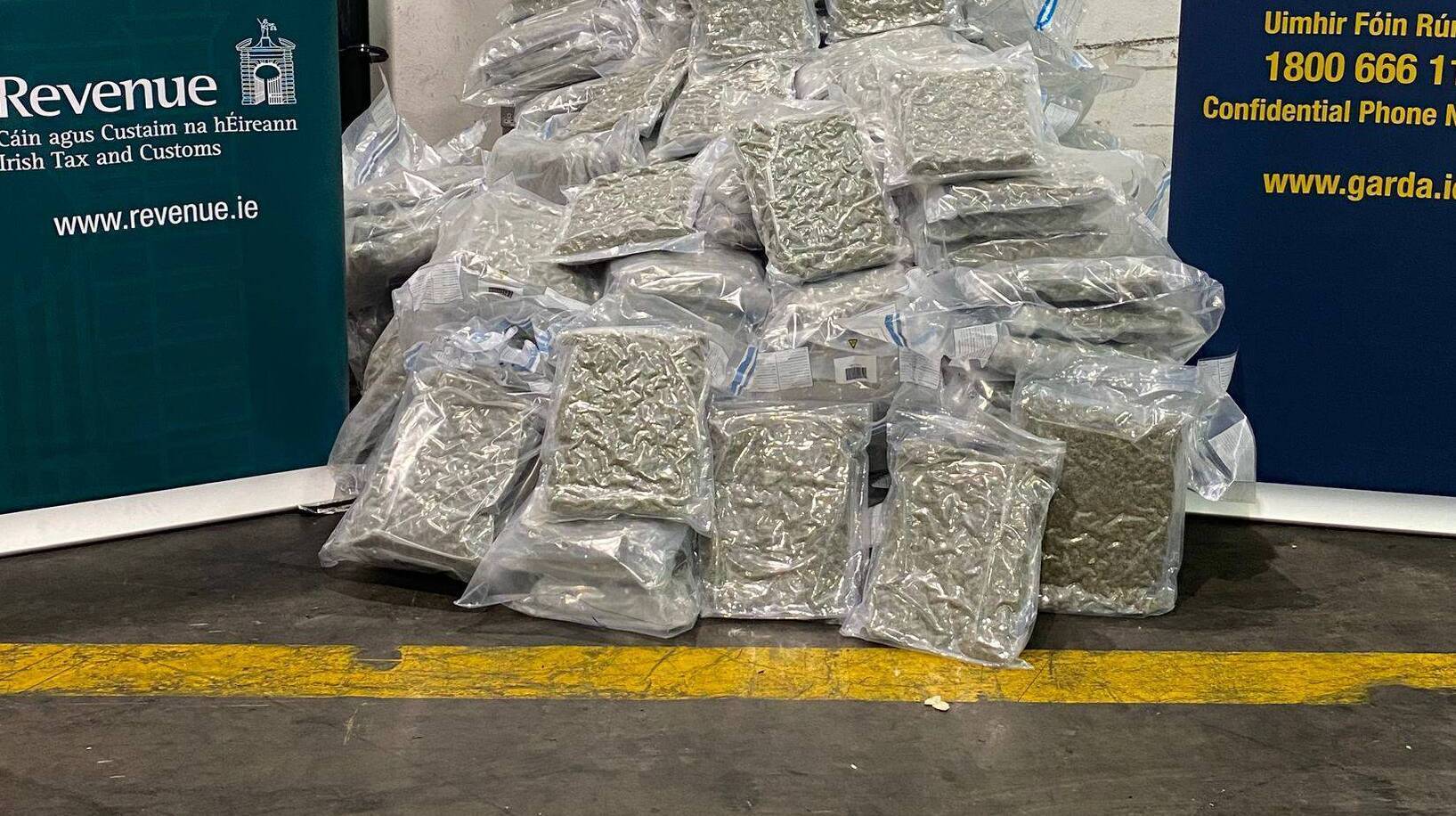 The seized cannabis worth over €10m. Picture: Revenue