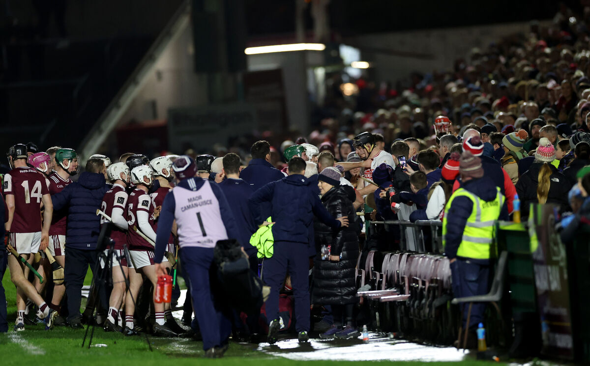 Tempers flare at half time as the teams leave the field. Pic: James Crombie Tempers flare at half time as the teams leave the field. Pic: James Crombie
