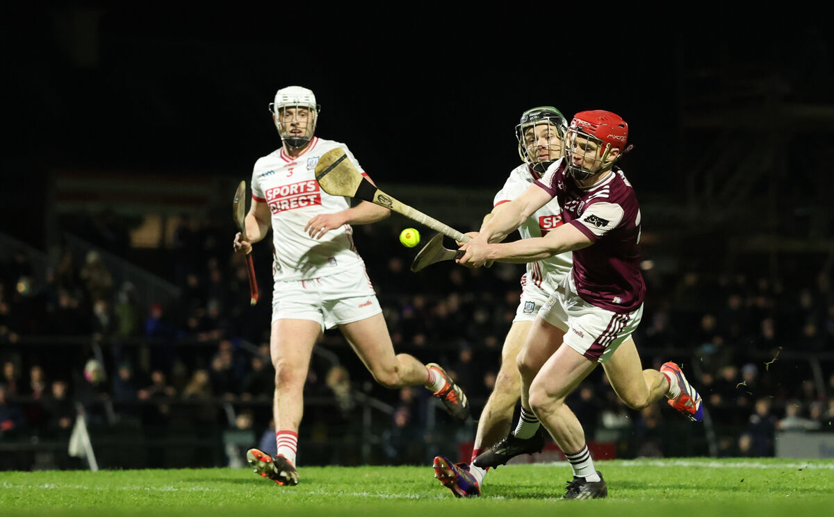 Galway’s Tom Monaghan scores his sides first goal. Pic: James Crombie/Inpho Galway’s Tom Monaghan scores his sides first goal. Pic: James Crombie/Inpho