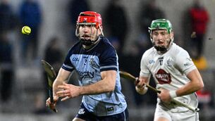 <p>Paddy Smyth of Dublin in action against Jack Sheridan. Pic: Dáire Brennan/Sportsfile</p>