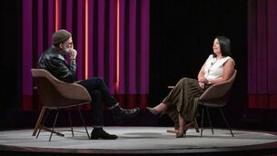 <p>Louise James who lost five family members in the Buncrana Pier tragedy in 2016. Picture: Tommy Tiernan Show/RTE.</p>