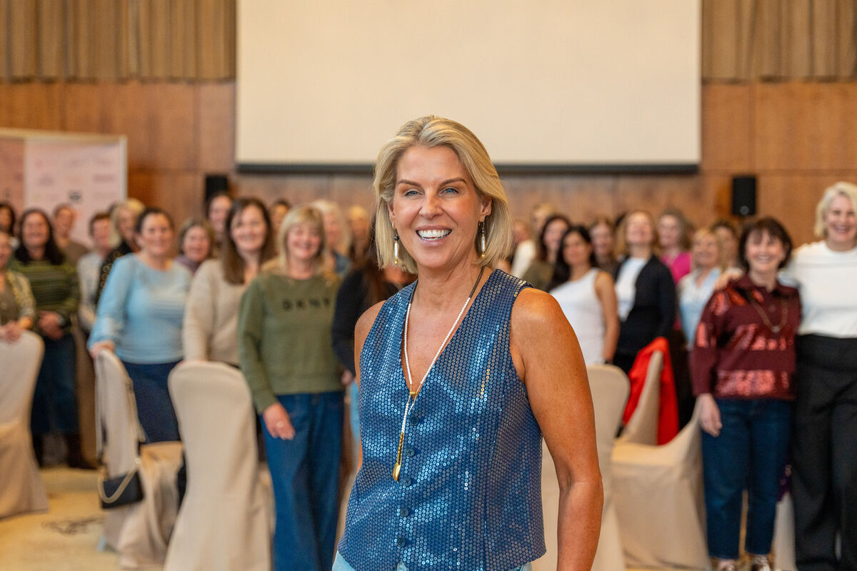 Lesley Giltinan and her retreatants at Castlemartyr Resor.t. Picture by Noel Sweeney