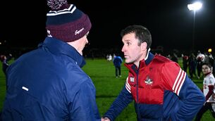 <p>SALTHILL PEPPER: Cork manager Ben O'Connor, and Galway manager Micheál Donoghue after Saturday's feisty Allianz Hurling League Division 1A clash at Pearse Stadium. Pic: Ben McShane/Sportsfile</p> <p>SALTHILL PEPPER: Cork manager Ben O'Connor, and Galway manager Micheál Donoghue after Saturday's feisty Allianz Hurling League Division 1A clash at Pearse Stadium. Pic: Ben McShane/Sportsfile</p>