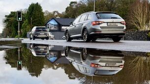<p>Wet driving conditions on the Rochestown Road in Cork. Picture: Chani Anderson</p>