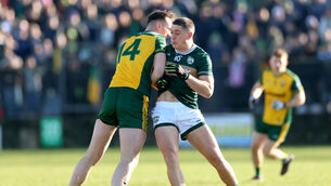 <p>FULL BLOODED: Kerryâs Joe OâConnor and Jason McGee of Donegal. Pic: INPHO/James Crombie</p> <p>FULL BLOODED: Kerryâs Joe OâConnor and Jason McGee of Donegal. Pic: INPHO/James Crombie</p>