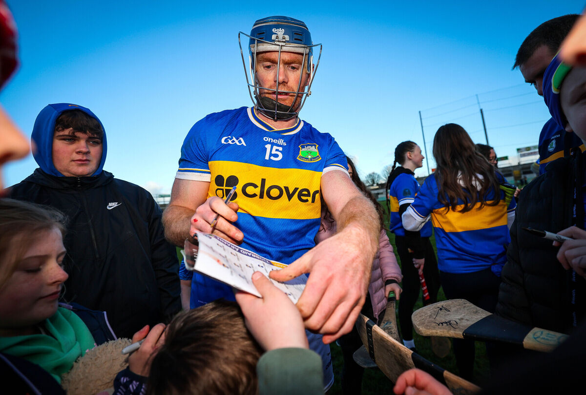 Tipperary’s Jason Forde with fans after the game 