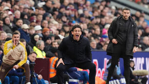 <p>Brentford manager Keith Andrews during the Premier League match at Villa Park, Birmingham. Picture: Jacob King/PA Wire. </p> <p>Brentford manager Keith Andrews during the Premier League match at Villa Park, Birmingham. Picture: Jacob King/PA Wire. </p>