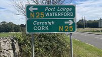 Cork Waterford road sign post