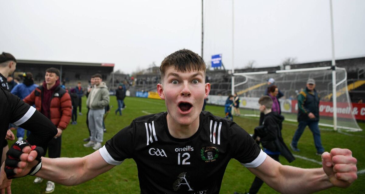 GET IN: Paul Cahalan of Nenagh CBS celebrates after the Dr Harty Cup final . PIC: John Sheridan/Sportsfile