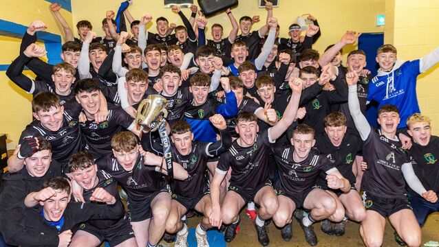 <p>TIPP TOP: The Nenagh CBS players celebrate in the dressing room after the Dr Harty Cup final win in Ennis over St Flannan's College. Pic: Natasha Barton, Inpho</p>