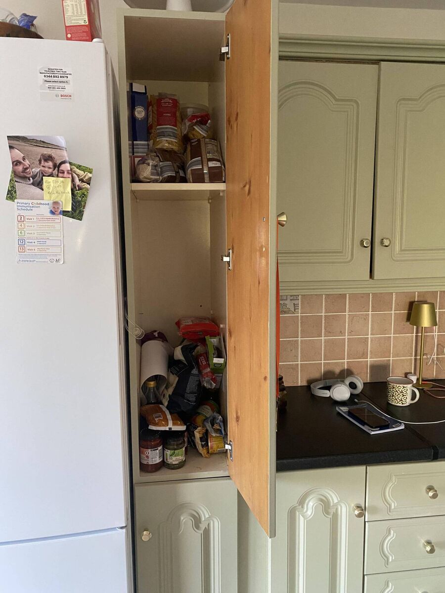 One of the cupboards to be tackled.