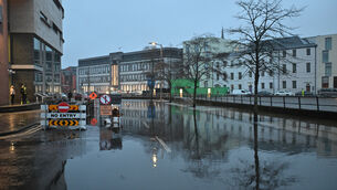 <p> Flooding on Union Quay. File picture: Dan Linehan</p>