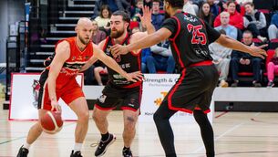<p>MAIN MAN: Killester’s Paul Dick sizes up the defence as he looks for a driving lane against Ballincollig in their Domino Men’s Superleague clash at MTU Arena. Pic: Chani Anderson.</p> <p>MAIN MAN: Killester’s Paul Dick sizes up the defence as he looks for a driving lane against Ballincollig in their Domino Men’s Superleague clash at MTU Arena. Pic: Chani Anderson.</p>