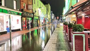 <p>Flooding on Oliver Plunkett St in Cork City.</p>