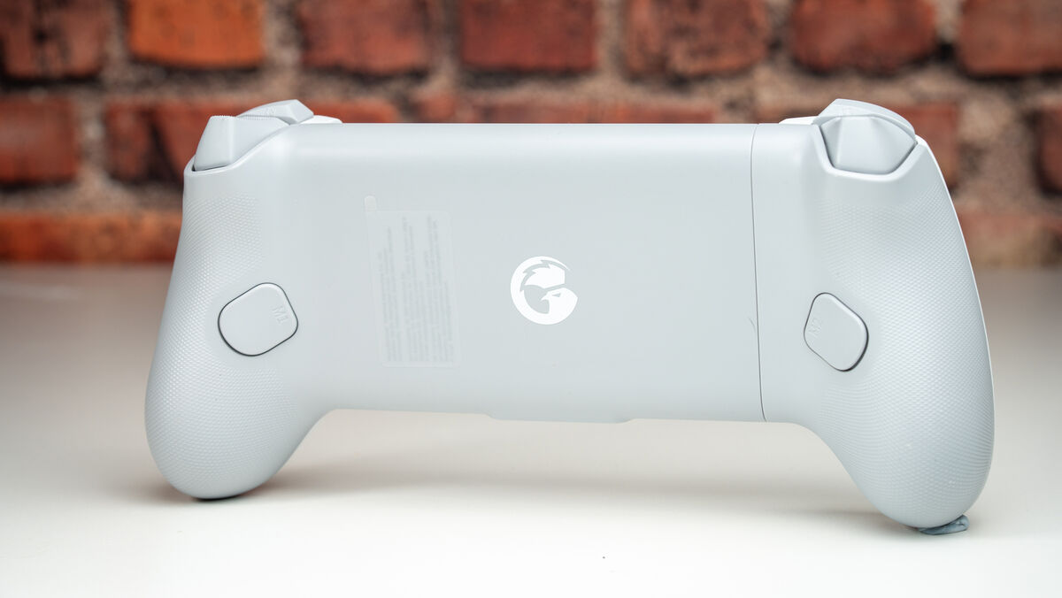 A wired Type-C connection with pass-through charging lets players game uninterrupted on the GameSir G8+ MFi mobile controller. Picture: Noel Campion.