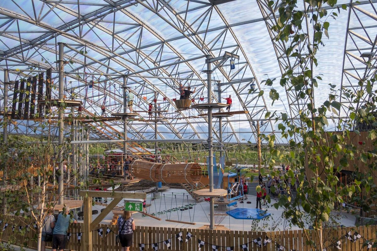 The Serendome, built in 2019, is a vast, glass-covered area providing a weatherproof outdoor experience.