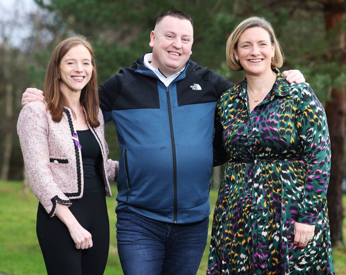 (Left to right) Professor Gráinne O’Kane, consultant medical oncologist at St Vincent’s University Hospital, Dublin; Anthony Gorman, diagnosed with Stage 4 pancreatic cancer in September 2022; and Orla Dolan, CEO Breakthrough Cancer Research after committing €1m to an island-wide pancreatic cancer research programme aimed at improving early detection and outcomes. File photo: Leon Farrell / Photocall Ireland