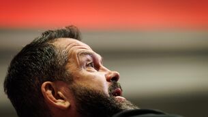 <p>LOOKING UP: Ireland Head coach Andy Farrell. Pic: ©INPHO/Ben Brady</p>