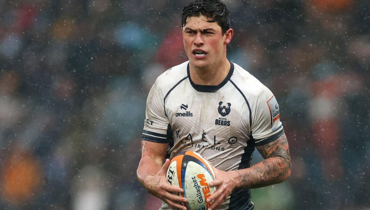 Louis Rees-Zammit of Bristol Bears runs with the ball. Pic: Dan Istitene/Getty Images