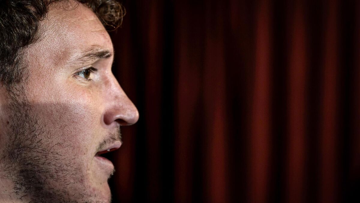 Italy’s Michele Lamaro speaks to the media at Edinburgh Castle. Pic: INPHO/Dan Sheridan