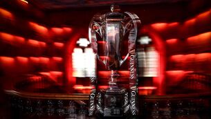 <p>A view of the Men’s Six Nations Championship Trophy at Edinburgh Castle. Pic: Dan Sheridan/Inpho</p>