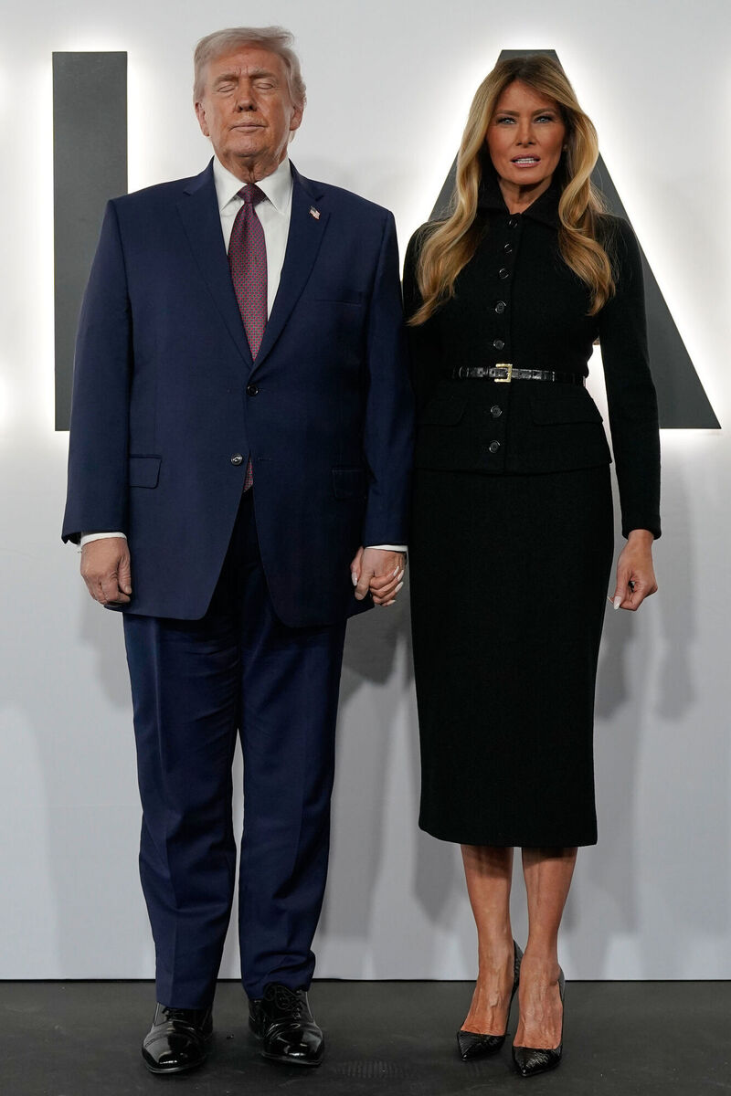 AMERICAN GOTHIC: Donald Trump and Melania Trump pause for photos ahead of the premiere of her movie 'Melania' in Washington DC. Picture: José Luis Magana/AP AMERICAN GOTHIC: Donald Trump and Melania Trump pause for photos ahead of the premiere of her movie 'Melania' in Washington DC. Picture: José Luis Magana/AP
