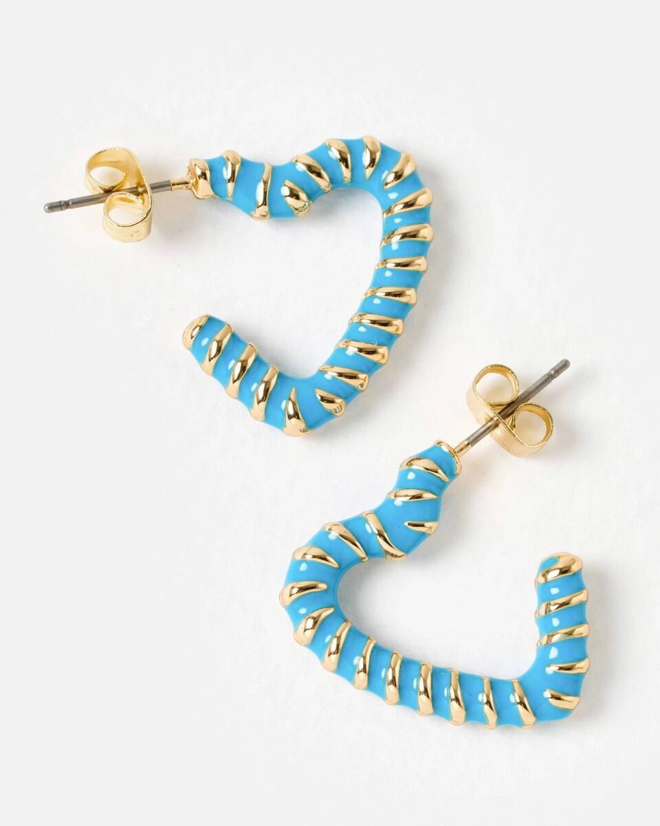 Fashion Blue Heart Earrings, €20, Oliver Bonas.