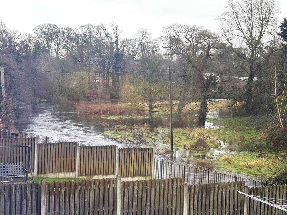 Flooded area near the River Glyde, taken in Castlebellingham, County Louth