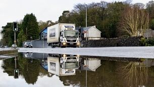 <p>Wet driving conditions on the Rochestown Road in Cork. Picture: Chani Anderson</p>