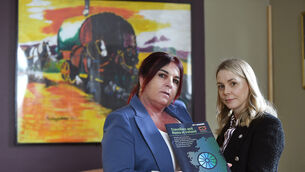 <p> Dr Lyndsey Kavanagh co-director, right, and Mary Brigid Collins, primary healthcare co-ordinator of Pavee Point at the launch of a report 'Rights and Living Condition of Travellers and Roma in Ireland 2024'. Pictures: Moya Nolan</p>