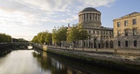 River Liffey and the Four Courts in Dublin