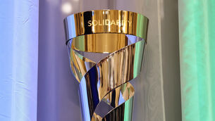 <p>A view of the Solidarity / Solidarité trophy at the Embassy Of Ireland In Paris. Pic: ©INPHO/Billy Stickland</p>