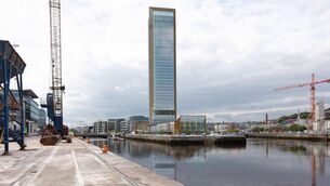 <p>A CGI render of the planned Custom House Tower. Picture: Pedersen Focus</p>