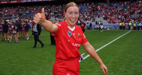 Laura Treacy celebrates after the game 11/8/2024