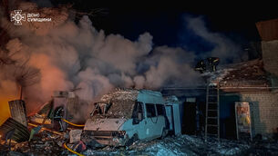 Fighting continues between Ukraine and Russia as officials met in Abu Dhabi for talks (Ukrainian Emergency Service/AP)