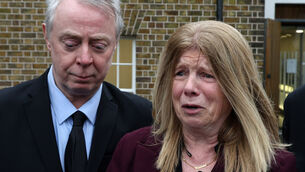 <p>Lilly and Dermot Murphy from Cork leaving the conclusion of a Medical Council fitness-to-practice hearing after the death of their 10-year-old daughter, Vivienne Murphy, who died on March 1, 2019, as a result of an untreated Strep-A infection. Picture Colin Keegan/Collins</p>