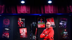 <p>Shelbourne head coach Joey O'Brien during the SSE Airtricity Men’s Premier Division, SSE Airtricity Men’s First Division and SSE Airtricity Women’s Premier Division Launch 2026 at Whelan's in Dublin. Photo by Stephen McCarthy/Sportsfile</p>