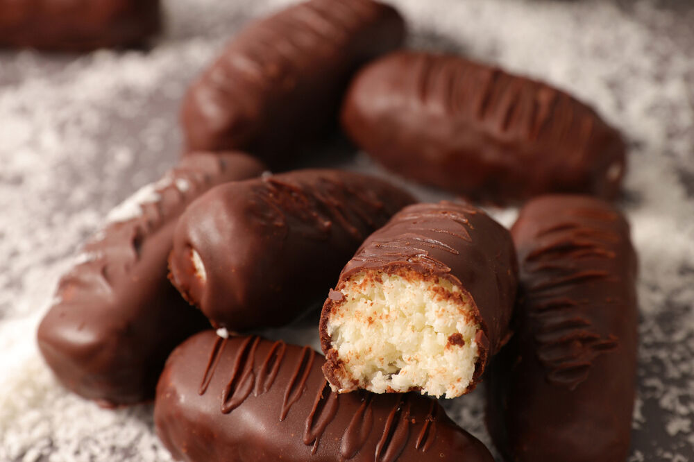 Homemade coconut bars