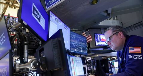 Traders At The New York Stock Exchange As Stocks Climb On Factory Data As Gold Selloff Eases