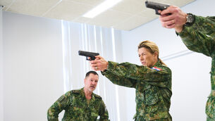 Queen Maxima has began training as a reservist for the Royal Netherlands Army (Phil Nijhuis/Netherlands Ministry of Defense via AP)