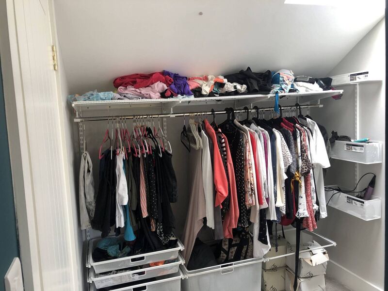 Use temporary solutions such as the Elfa wardrobe which can be easily dismantled and reinstalled to fit in later phases.