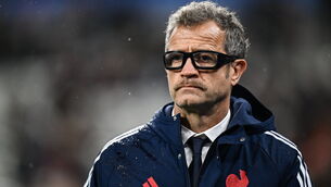 <p>France head coach Fabien Galthié. Pic: Seb Daly/Sportsfile</p>
