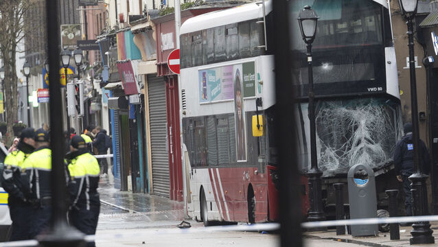 <p>Garda Forensic Collision Investigators at the scene of the bus crash on North Earl Street in Dublin on Thursday. Picture: Sam Boal/Collins </p>